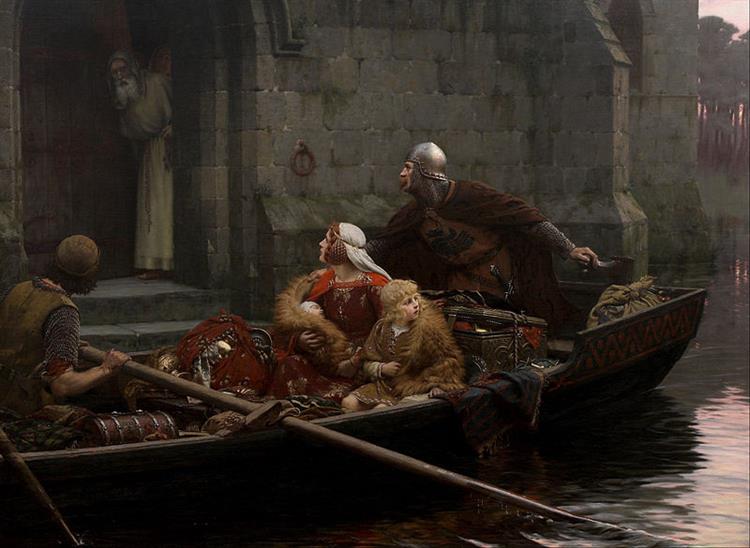 In Time of Peril — Edmund Blair Leighton, 1897